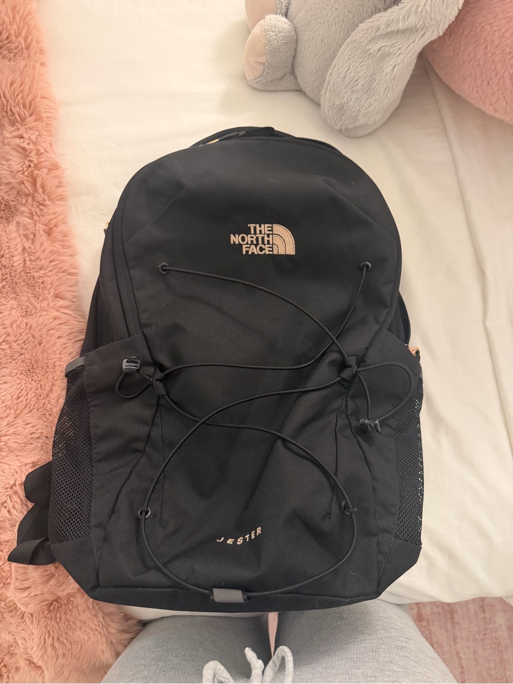 The North Face Jester Backpack - Black and Rose Gold
